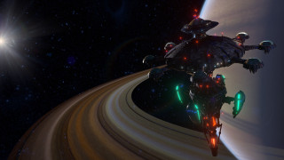 Space station planet star background 3 - redshift free wallpaper