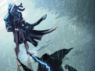 Man horse rain lightning demon - a lightning bolt free wallpaper for desktop