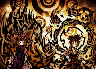 Anime characters couple painting swirly - madhouse free wallpaper