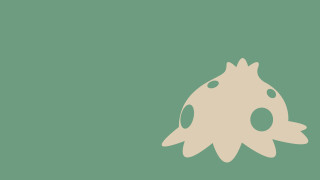 Green white fish backside cel - back side free wallpaper