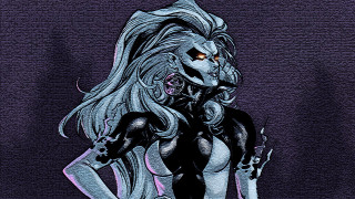 Demon woman purple background comic - alan davis free wallpaper