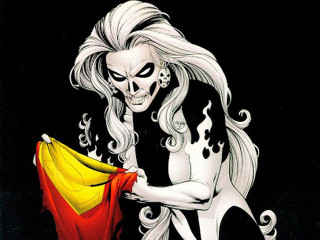 Woman yellow red dress holding - dress holding free wallpaper