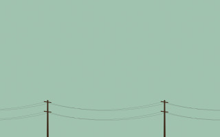Green sky power lines telephone - cable wire free wallpaper