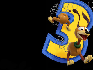 Cartoon character running number three - 3 d free wallpaper for desktop