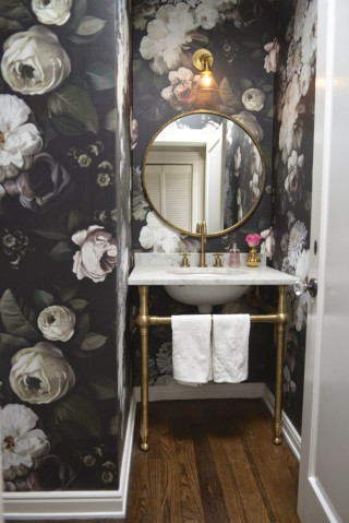 Bathroom sink mirror floral wallpaper - flemish free wallpaper for mobile