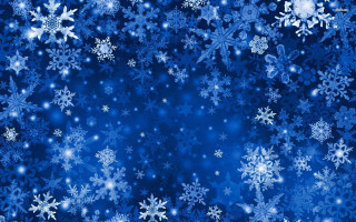 Blue background snowflakes stars sky 3 - white star free wallpaper for desktop