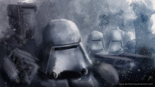 Stormtrooper helmet snow falling room - other item free wallpaper