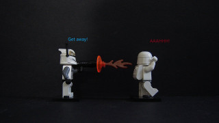 Lego figures red light black - action scene free wallpaper