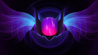 Purple blue abstract background wings - synthwave style free wallpaper