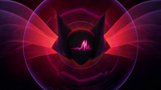 Purple red abstract heartbeat symbol - abstract background free wallpaper