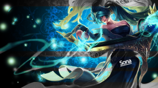 Woman sword blue dress starry - league of legends free wallpaper