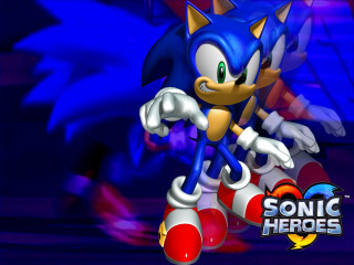 Sonic character running blue background - altichiero free wallpaper