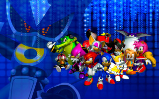 Sonic hedgehog characters blue background - sonic free wallpaper