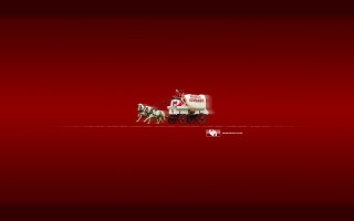 Red background horse drawn wagon - constructivism free wallpaper for desktop