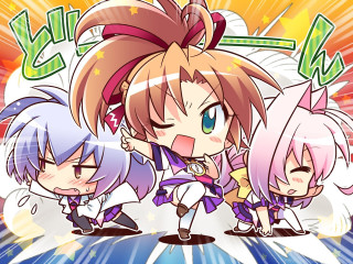 Anime girls colorful background stars - a colorful background free wallpaper