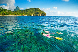 Person floating ocean yellow kayak - bascove free wallpaper