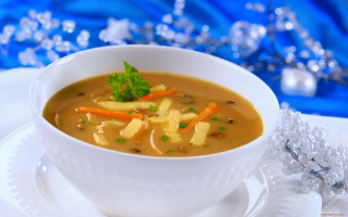 Soup carrots parsley plate blue - byeon sangbyeok free wallpaper