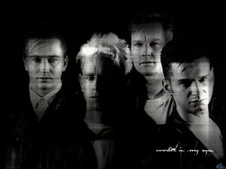 Men group black background white - free sci-fi wallpaper for desktop