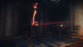 Woman red hat standing room - a red hat free wallpaper