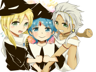 Anime characters posing together picture 5 - three anime character free wallpaper