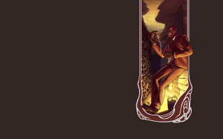 Woman doorway man behind cedric - a doorway free wallpaper