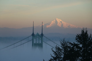 Mountain tower fog foreground view - a fog free wallpaper