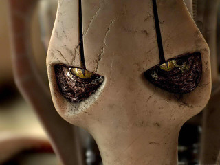 Creepy alien yellow eyes strings - string free wallpaper