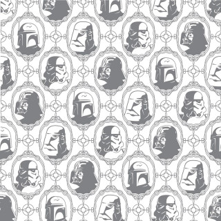 Star wars characters pattern white - war free wallpaper for tablet