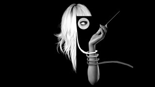 Woman strange face string cigarette - a string free wallpaper for desktop