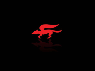 Red dog running black background - cryengine free wallpaper for desktop