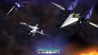 Star fox fighters flying sky - key art free wallpaper for desktop