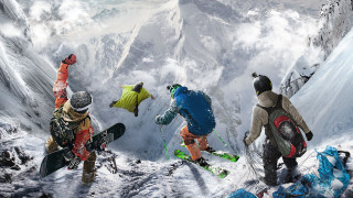 Snowboarders group slope mountains snow - the mountain free wallpaper