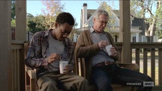 Two men porch coffee paper - beautiful scene free wallpaper