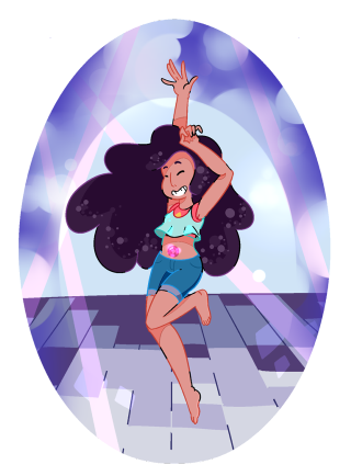 Cartoon girl dancing purple background - arabesque free wallpaper for mobile