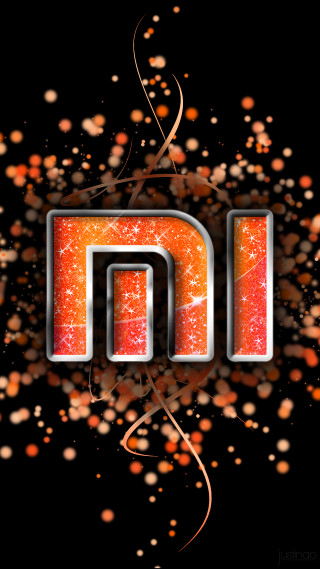 Shiny letter black gold orange - shiny free wallpaper for mobile