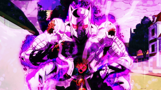 Purple suit menacing glowing eyes - a purple suit free wallpaper