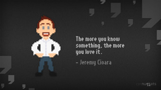 Pixel art man quote image - chris ware free wallpaper