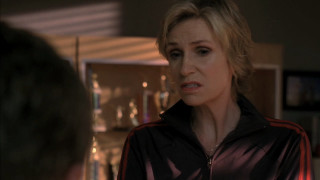 Woman black jacket talking man - beautiful bone structure free wallpaper for desktop