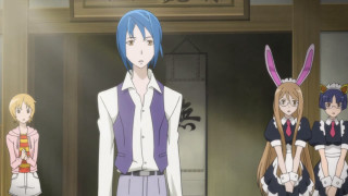 Anime characters bunny ears doorway - a doorway free wallpaper