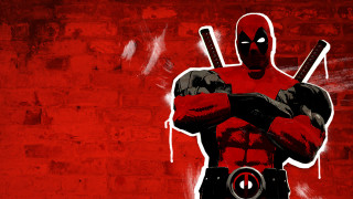 Deadpool two guns brick wall - a deadpool character free wallpaper