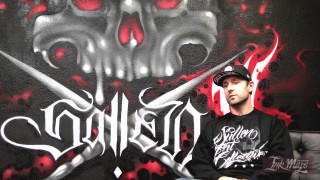 Man couch graffiti wall skull - a couch in front free wallpaper
