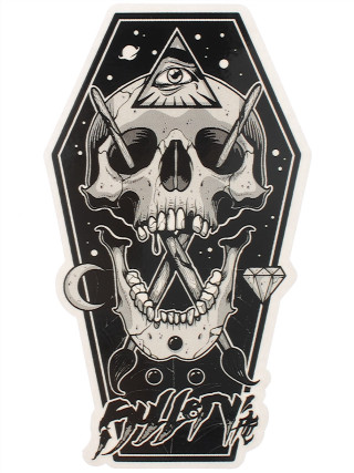 Skull triangle third eye sticker - face free wallpaper for mobile