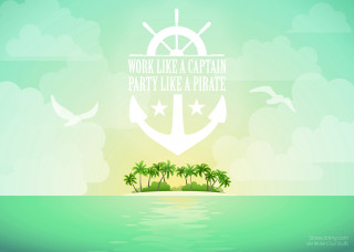 Boat anchor water palm trees - work free wallpaper