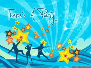 Party stars man gun woman - a party free wallpaper