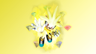 Sonic the hedgehog clock yellow - a white clock free wallpaper for desktop