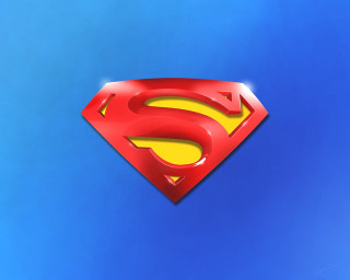 Superman logo blue background yellow 5 - against a blue background free wallpaper