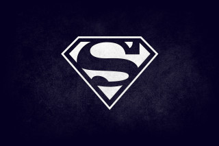 Superman logo white outline night - a superman logo free wallpaper