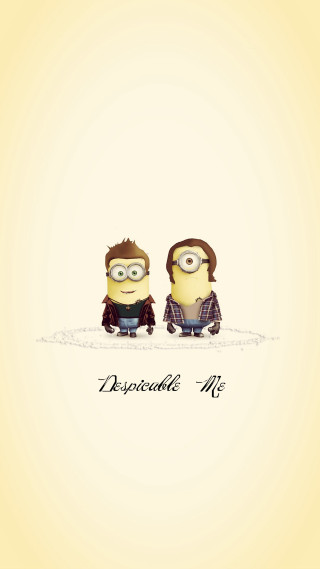 Two minions yellow background despicade - clarice beckett free wallpaper for mobile