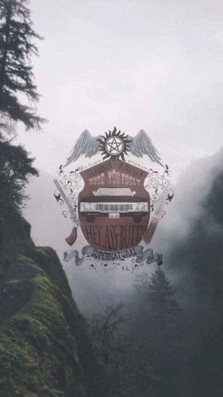 Logo crest mountain fog trees - fog and trees free wallpaper