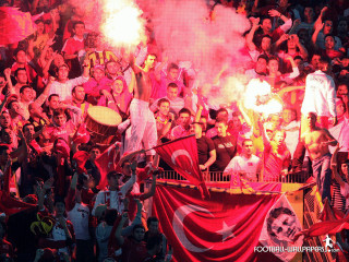 Crowd soccer match flares man - cafer bater free wallpaper for desktop